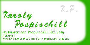 karoly pospischill business card